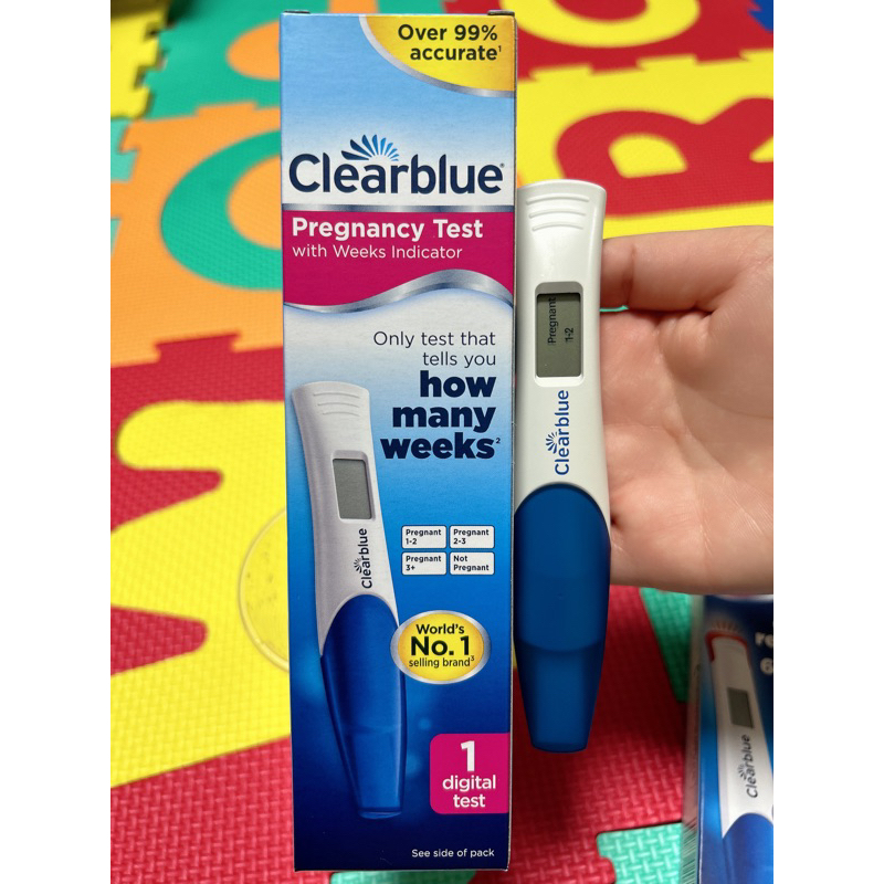 Que Thử Thai Điện tử hiện rõ tuổi tuần thai Clearblue  How Many Weeks hộp 1 test