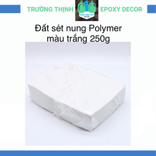 Đất sét nung polymer plastic màu trắng khối 250g - trường thịnh sài gòn