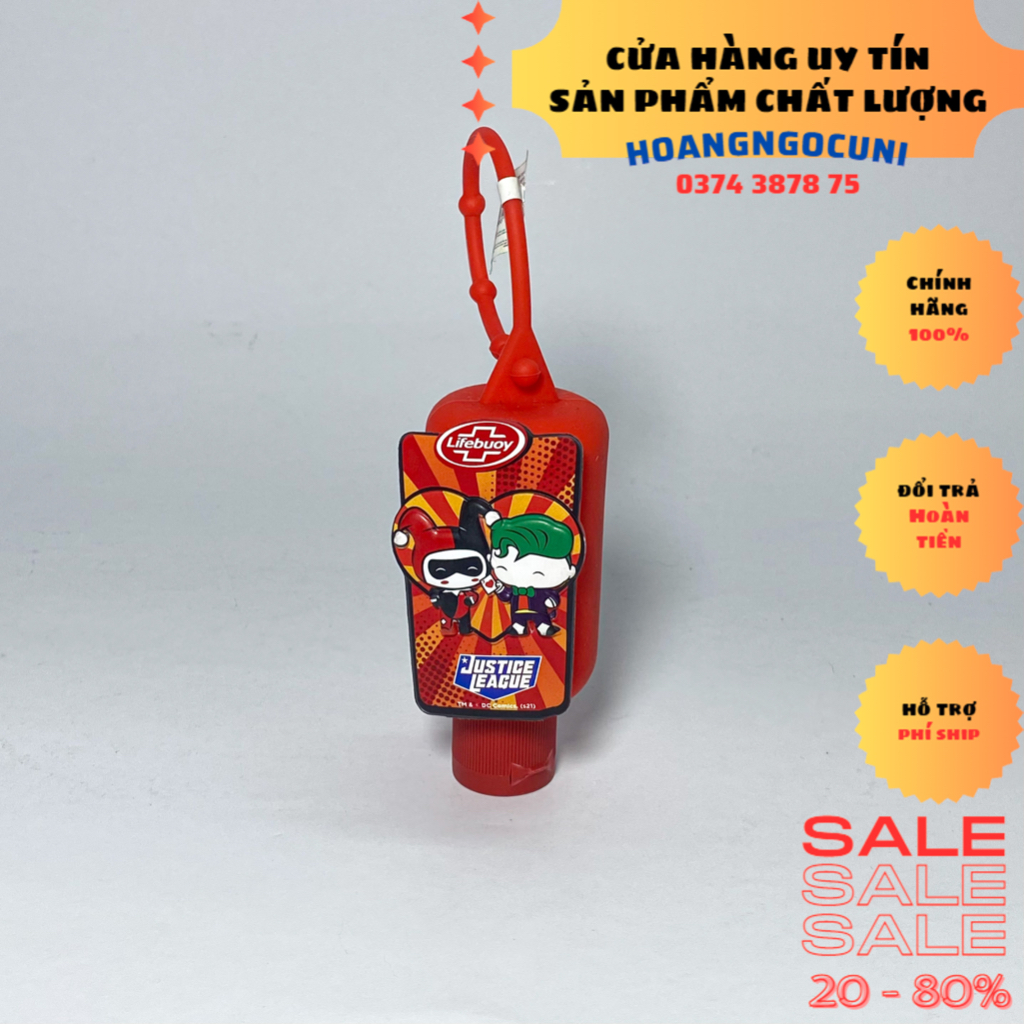 Lifebuoy gel rửa tay khô hoặc dạng xịt có móc cài và chai treo 50ml
