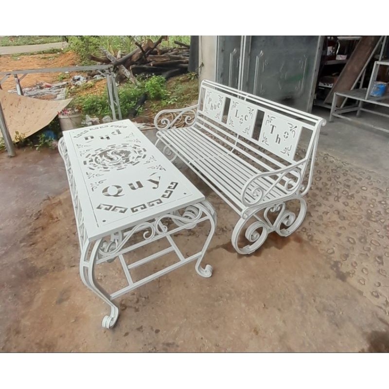 Bàn ghế sân vườn ( 0368805113) sắt sơn tĩnh điện