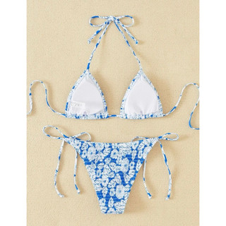 𝒫𝑒𝒶𝒸𝒽𝓎 𝒷𝒾𝓀𝒾𝓃𝒾 - Bộ bikini Thêu Smock Hoa trendy