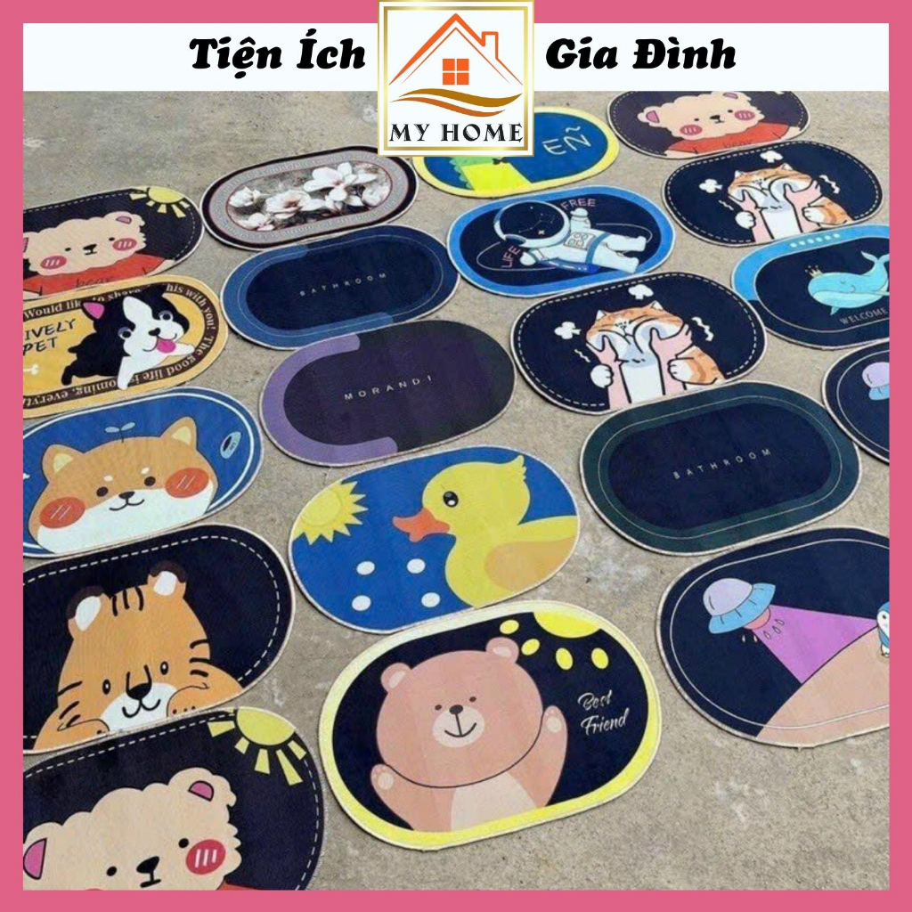 Thảm lau chân 3D, thảm chùi chân phòng khách họa tiết cực đẹp, kích thước 40x60cm