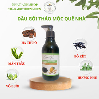 Dầu gội thảo mộc Quê Nhà 300ml - Chăm sóc tóc, giảm rụng, kích mọc tóc, giảm gàu, nấm ngứa giú tóc chắc khỏe