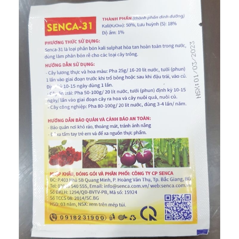 Phân bón vi lượng Senca 31