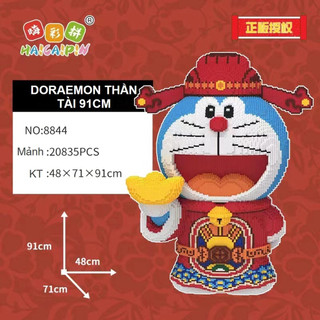 Doremon thần tài 91cm, Xếp hình siêu đẹp , xếp hình doremon size đại 91cm, sản phẩm mới, đồ chơi lắp ráp thông minh