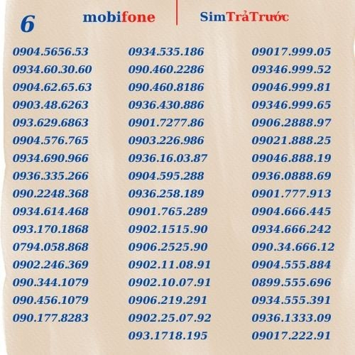 Sim 4G Mobifone trả trước gói cước c90n, c120n, C120 , ED50 ưu đãi khủng, giá rẻ, số đẹp.