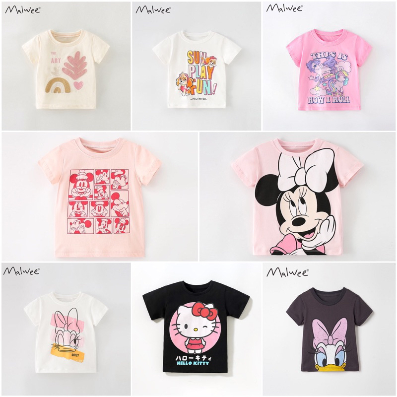 Áo phông Malwee bé gái mẫu mới 2023