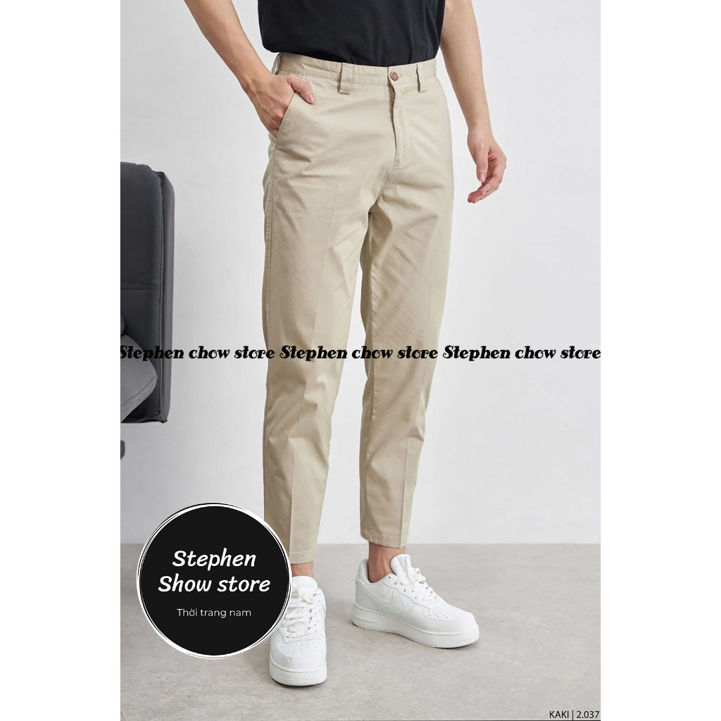 Quần Dài Kaki Nam Form Slim-Chất Vải Kaki Cotton Co Giãn TRẺ TRUNG năng động B40