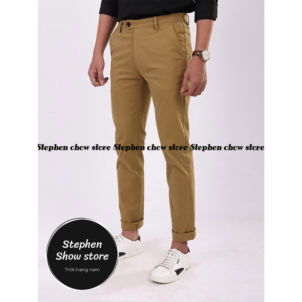 Quần Dài Kaki Nam Form Slim-Chất Vải Kaki Cotton Co Giãn TRẺ TRUNG năng động B40