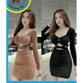 Đầm body sexy hở eo, có mút ngực
