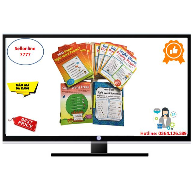 Bản đẹp Sight Word 4q (chọn 1 tùy ý ) tặng kèm file nghe và file pdf