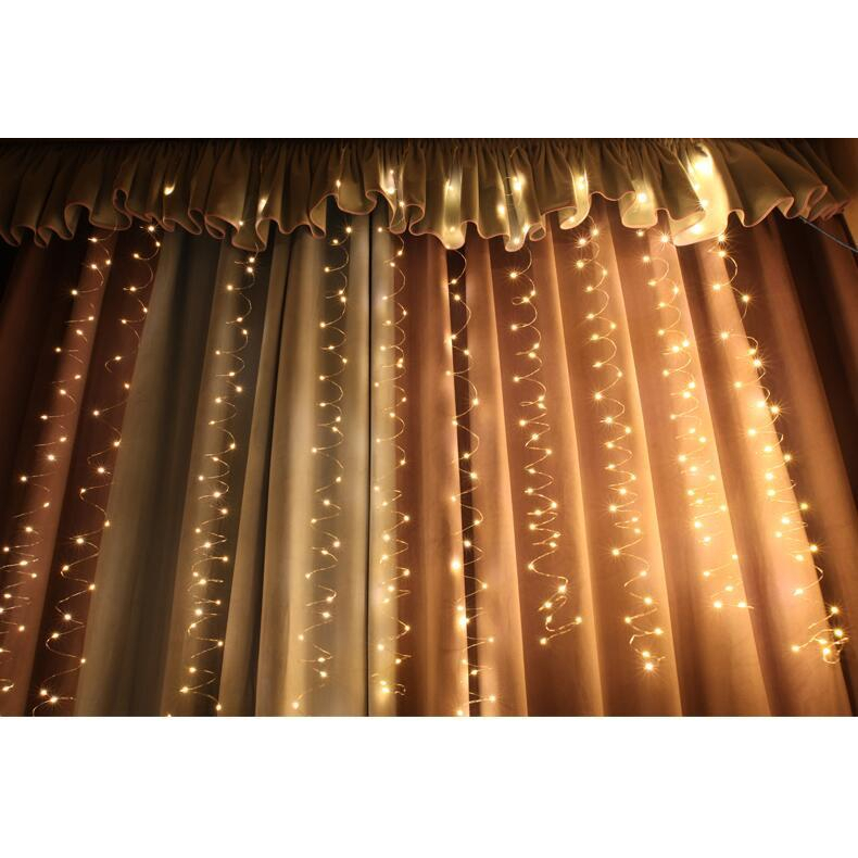 Đèn nháy Led rèm mành bóng 10 sợi rủ trang trí có điều khiển điều chỉnh từ xa 13 chế độ | BigBuy360 - bigbuy360.vn