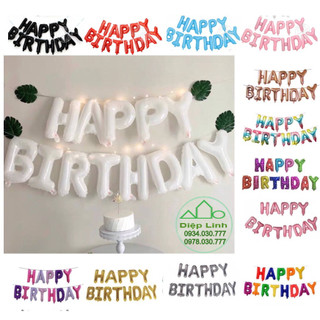 Bộ Bóng Bay Chữ Happy Birthday - Bóng Bay Sinh Nhật