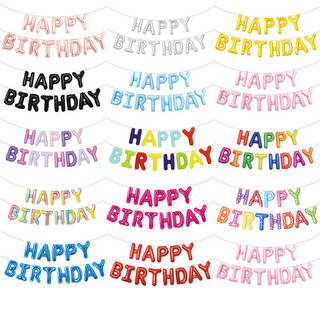 Sét Bóng Trang Trí Sinh Nhật-Bong Bóng happy birthday chữ nhôm cao 40cm trang trí sinh nhật