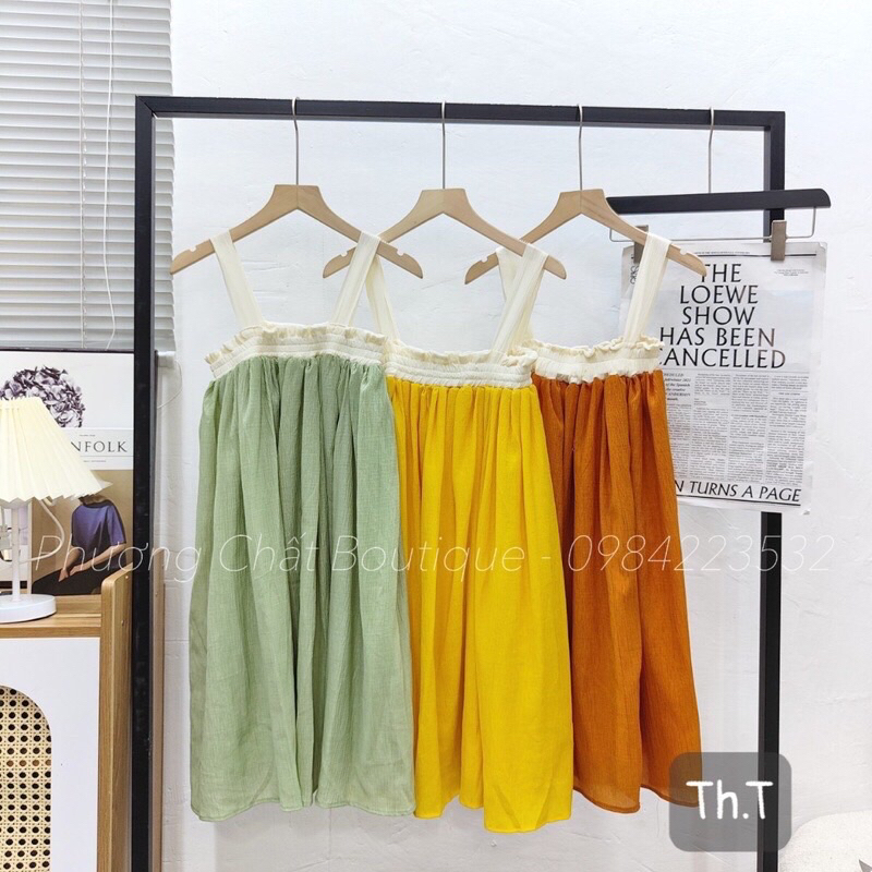 Đầm suông 2 dây hàng shop xả lỗ