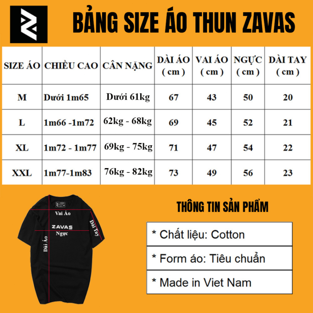 Áo thun nam ZAVAS cổ tròn vải Cotton 4 chiều dày dặn, mát mẻ, co giãn tốt, form regular tiêu chuẩn thoải mái, Combo 2 áo