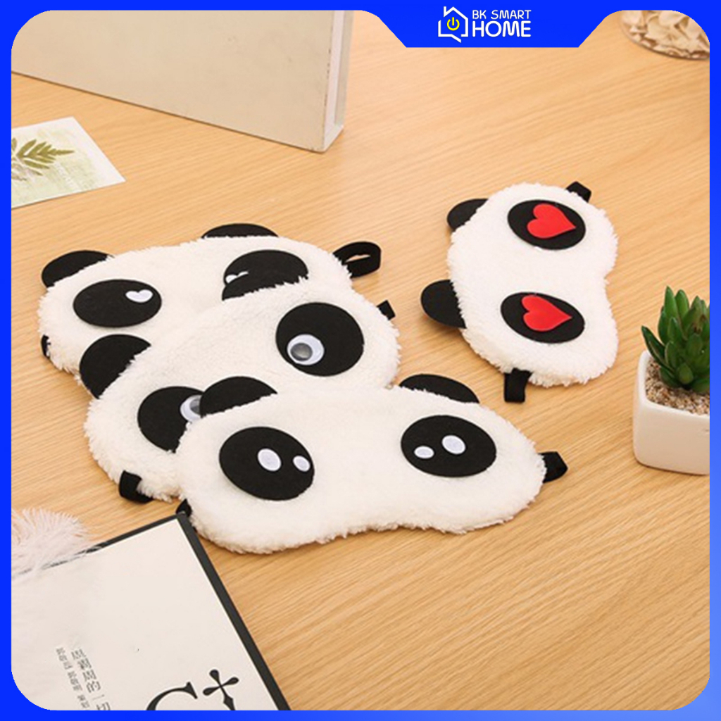 Miếng bịt mắt hình gấu trúc dễ thương nhiều loại - Miếng che mắt dễ ngủ du lịch tiện lợi (giao hình ngẫu nhiên)