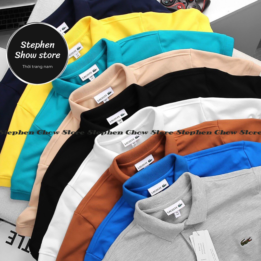 Áo Thun Nam Cá sấu cao cấp thiết kế cổ bẻ có LOGO thêu cá sấu size M đến 4xl B00752