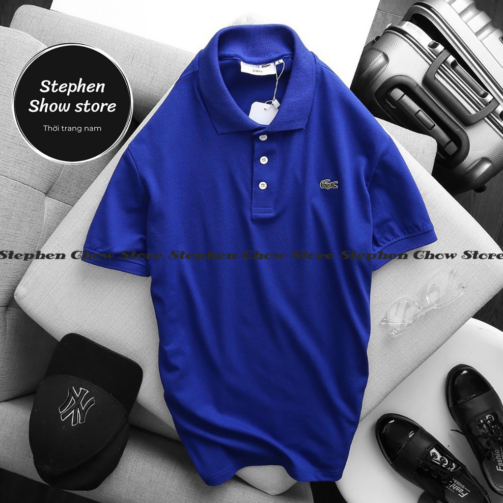 Áo Thun Nam Cá sấu cao cấp thiết kế cổ bẻ có LOGO thêu cá sấu size M đến 4xl B00752