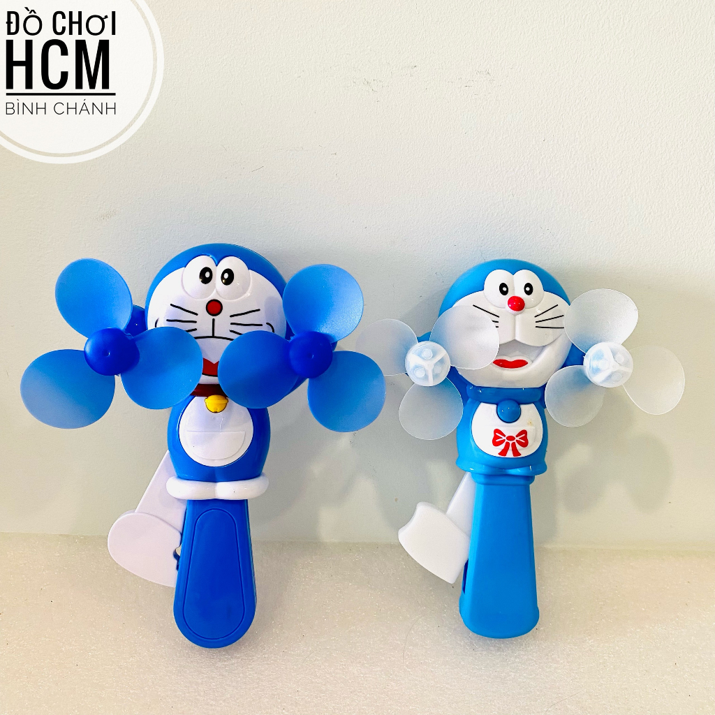 Đồ chơi trẻ em quạt bóp tay mini hình doremon, công chúa, ngựa pony, spider man, poli, kitty cho bé cầm tay