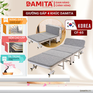 Giường gấp gọn 4 khúc văn phòng thông minh xếp gọn có thể gấp thành ghế rất tiện lợi cho dân văn phòng ngủ trưa