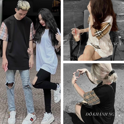 Áo phông, áo thun tay lỡ BBR KẺ TAY siêu hot HK010