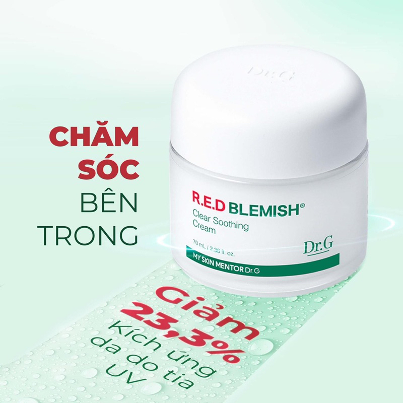 Kem dưỡng ẩm Dr G Red Blemish Clear Soothing Cream 50ml