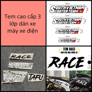 Tem dán xe máy vision sh ab logo chữ TAFU RACE SOUTH VIETNAM SCOOTER TEAM southvietnam