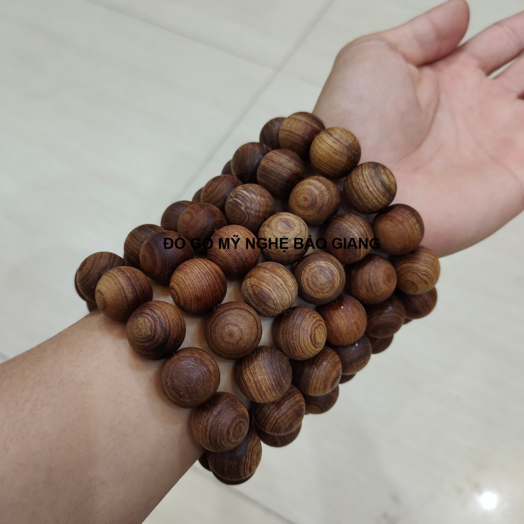 Vòng tay gỗ ngọc am thơm ngọt ngào size 16ly