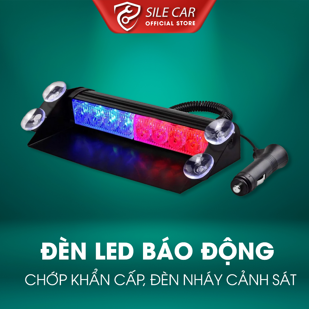 ĐÈN LED BÁO ĐỘNG NHÁY XANH ĐỎ CHO Ô TÔ - Chớp Báo Hiệu, Khẩn Cấp, Đèn Nháy Cảnh Sát