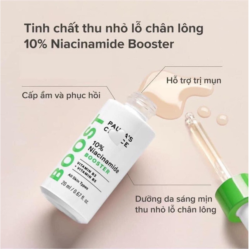 Tinh chất làm se lỗ chân lông và săn chắc da Paula's Choice 10% Niacinamide Booster 20ml