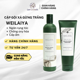 Dầu gội – xả gừng xanh weilaiya giảm rụng tóc 400ml + 250ml
