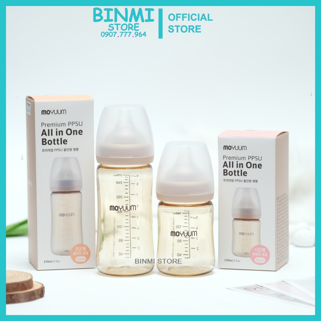 Bình Sữa Moyuum Vàng 170ml/ 270ml Hàn Quốc
