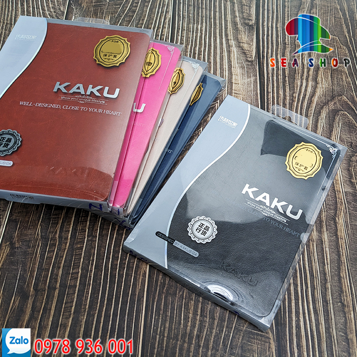 Bao da Samsung Tab A 10.5 inch SM-T590 hiệu Kaku - có chức năng chống điện thoại xem phim - Thiết kế cổ điển