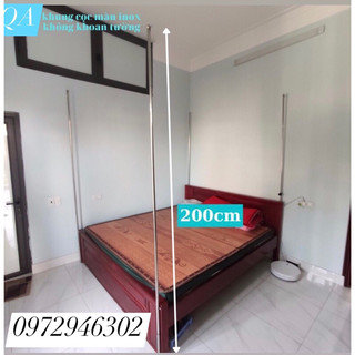 Khung treo cọc màn inox không khoan tường- khung treo mùng dây