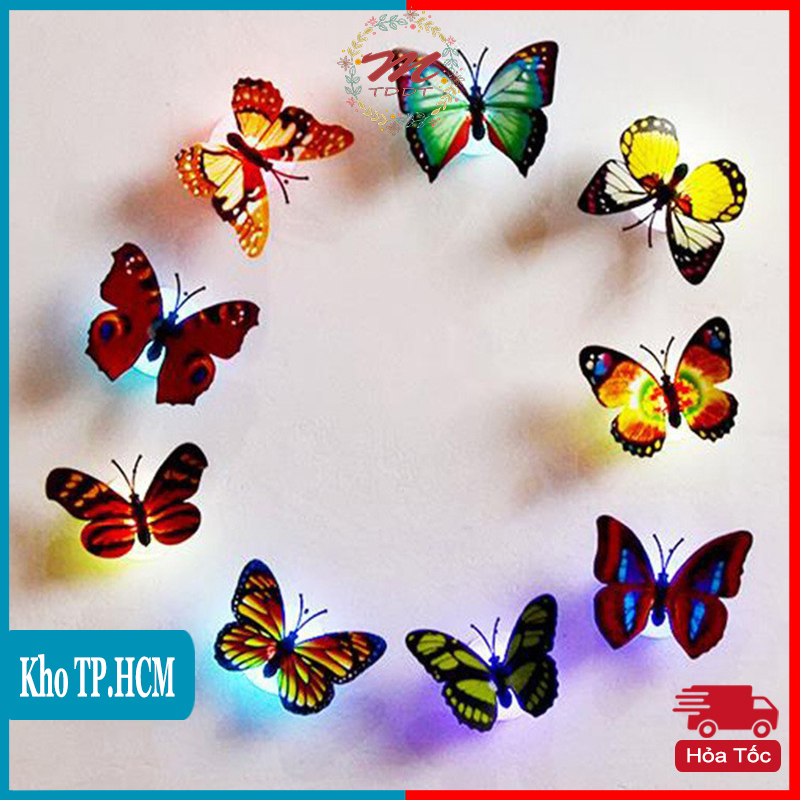 Đèn Led Dán Tường Hình Con Bướm Cực Xinh Xắn Nhiều Kiểu - MTDDT