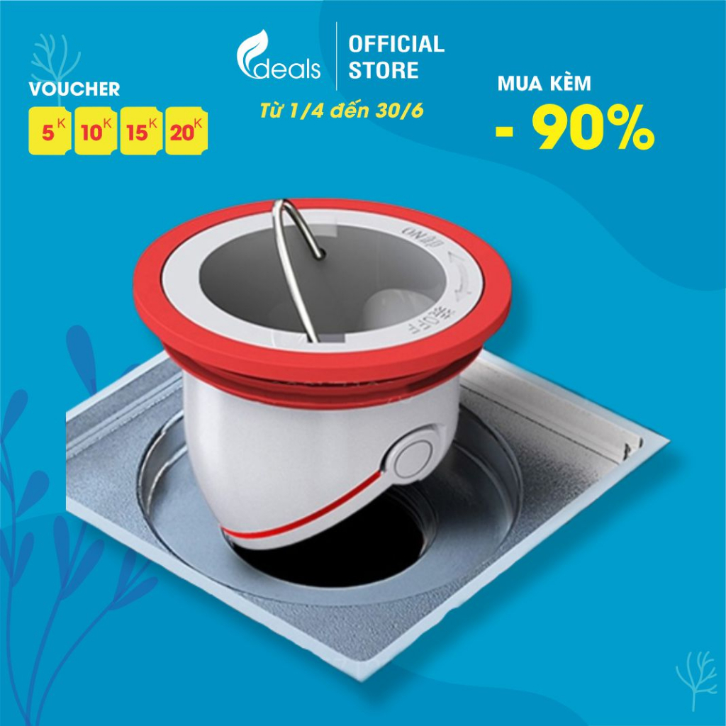Nắp Ngăn Mùi Thoát Sàn ECODEALS loại cao cấp - Chặn mùi hôi cống, chống côn trùng, Chống trào ngược