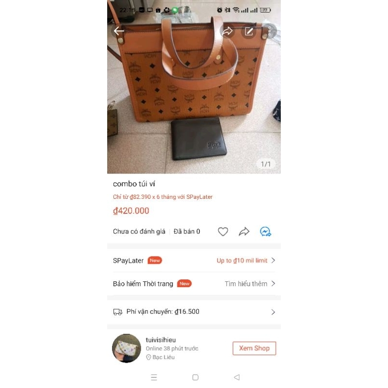 combo túi và ví
