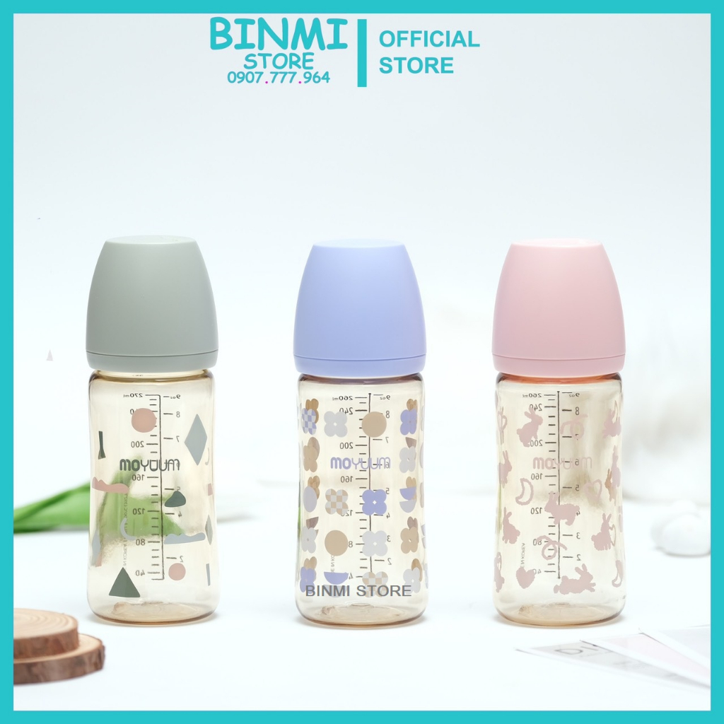 Bình Sữa Moyuum Clover 2022 Màu Tím Chính Hãng 160ml/260ml