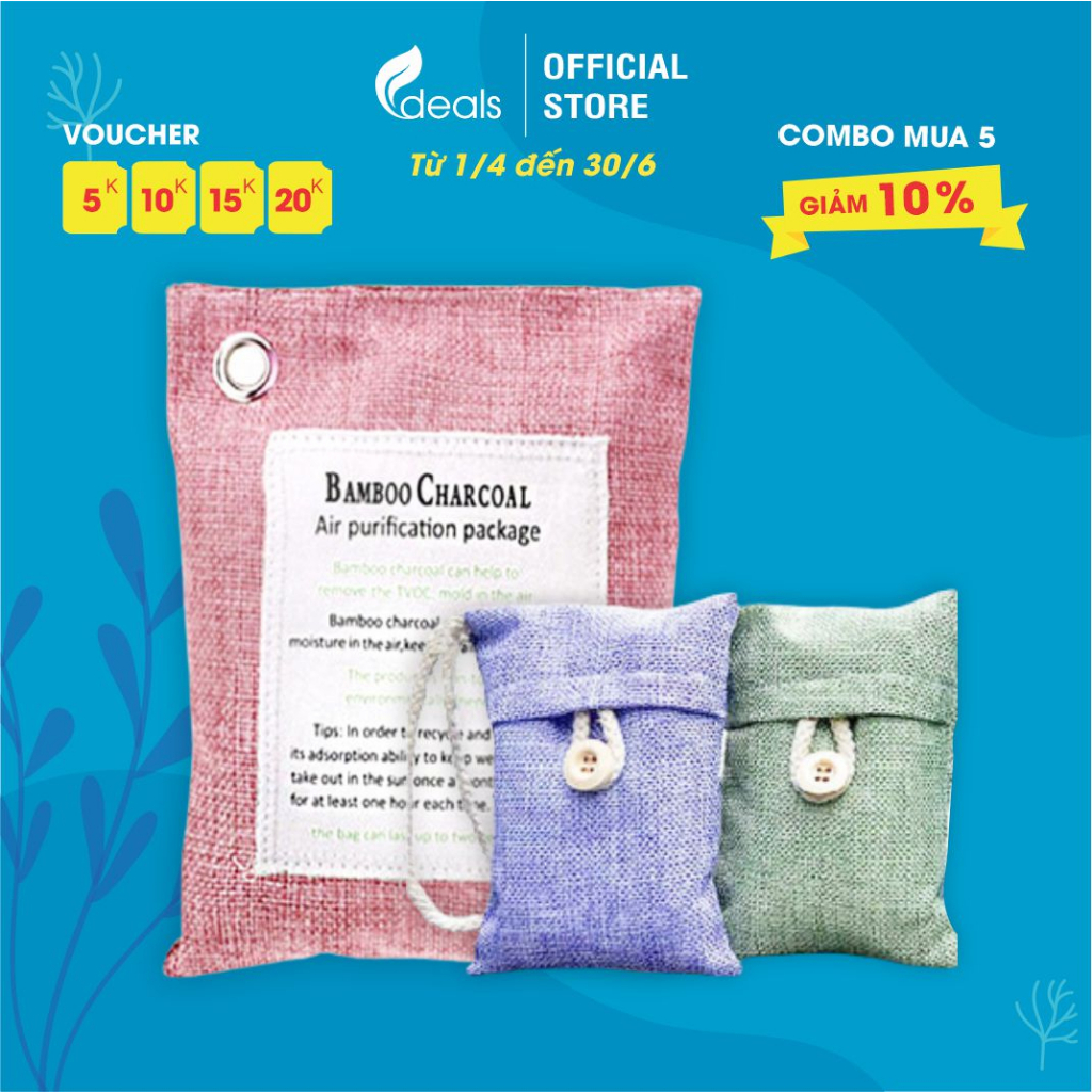 Than Tre Hoạt Tính Hút Mùi, Chống Nấm Mốc, Vi Khuẩn ECODEALS - HSD 5 năm - LÀM MỚI MIỄN PHÍ 2 NĂM ĐẦU]