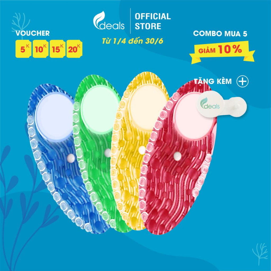 Sáp Thơm Khử Mùi Đa Năng ECODEALS Curve Fresher - Toilet, Nhà bếp, Tủ giày dép, Tủ áo quần, ... Gấp 3 sáp thơm thường