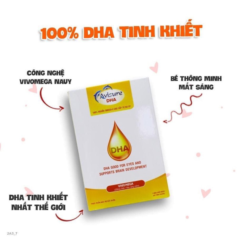 Bộ sắt canxi DHA vitamin tổng hợp bổ trứng Avisure cho phụ nữ mang thai và cho con bú