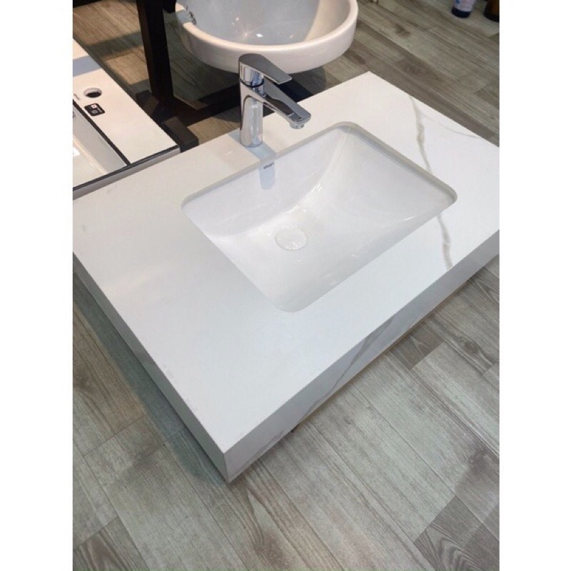Bàn đá chậu âm  Bàn lavabo và chậu âm chống xước, hàng cao cấp nhập khẩu kt 80x50cm