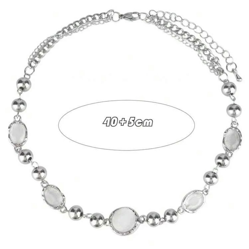 Vòng cổ Mặt Đá Mắt Mèo Bằng Thép Phong Cách Sang Trọng - Dây Chuyền Thời Trang Dành Cho Nam Và Nữ