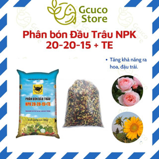 Phân bón Đầu Trâu NPK 20-20-15 chuyên cho hoa, cây cảnh giúp cây ra hoa, hoa đẹp, lâu tàn