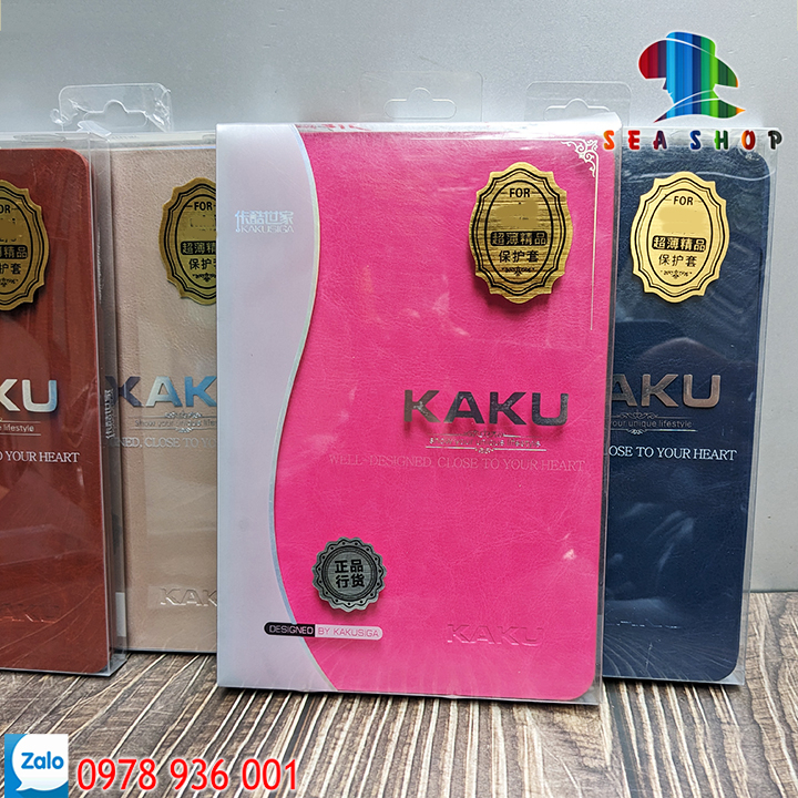 Bao da Samsung Tab A 10.1 inch SM-P580 hiệu Kaku - có chức năng chống điện thoại xem phim - Thiết kế cổ điển