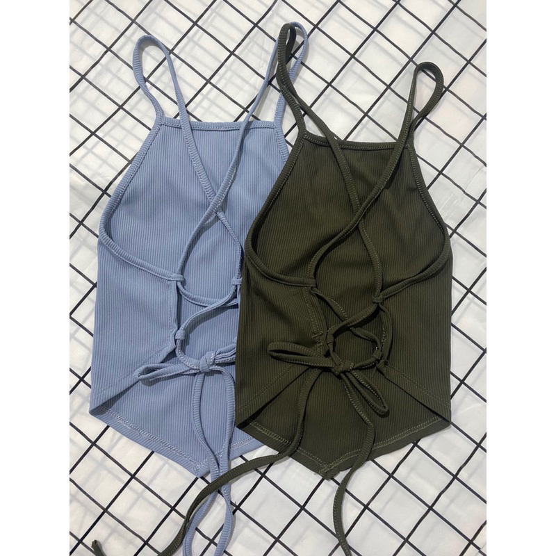 Áo croptop đan lưng vạt nhọn HUOL.oi