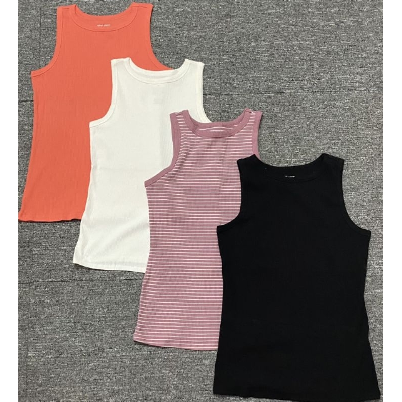 Áo 3 Lỗ Nữ, Áo Tanktop nữ ôm dáng dài, cotton co giãn,hàng xuất hãng Nine West cho nữ từ 40-70kg