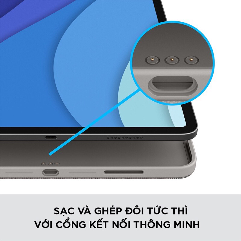 Bao da kèm bàn phím Logitech Combo Touch dành cho iPad Pro 11 và 12.9 inch - Có trackpad