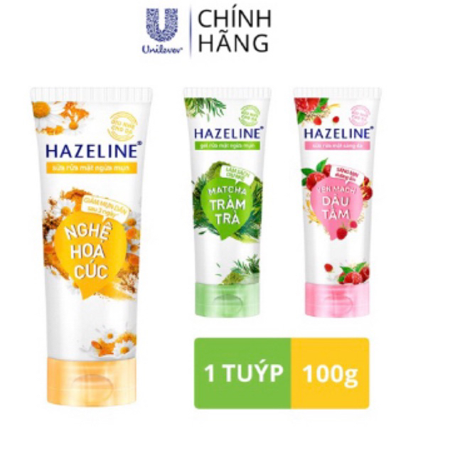 HAZELINE sữa rửa mặt 100gr tặng
